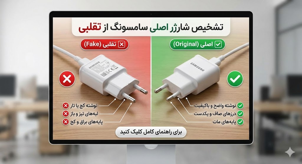 چگونه شارژر اصلی سامسونگ را از تقلبی تشخیص دهیم؟